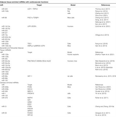 The Epigenetic Role of MiRNAs in Endocrine Crosstalk Between the Cardiovascular System and Adipose Tissue: A Bidirectional View